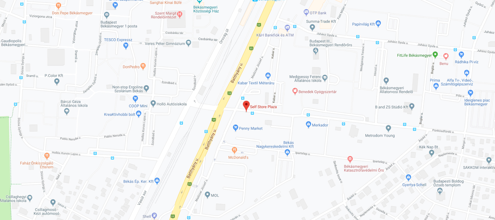 Csontkovács - Kapcsolat - Self Store Plaza